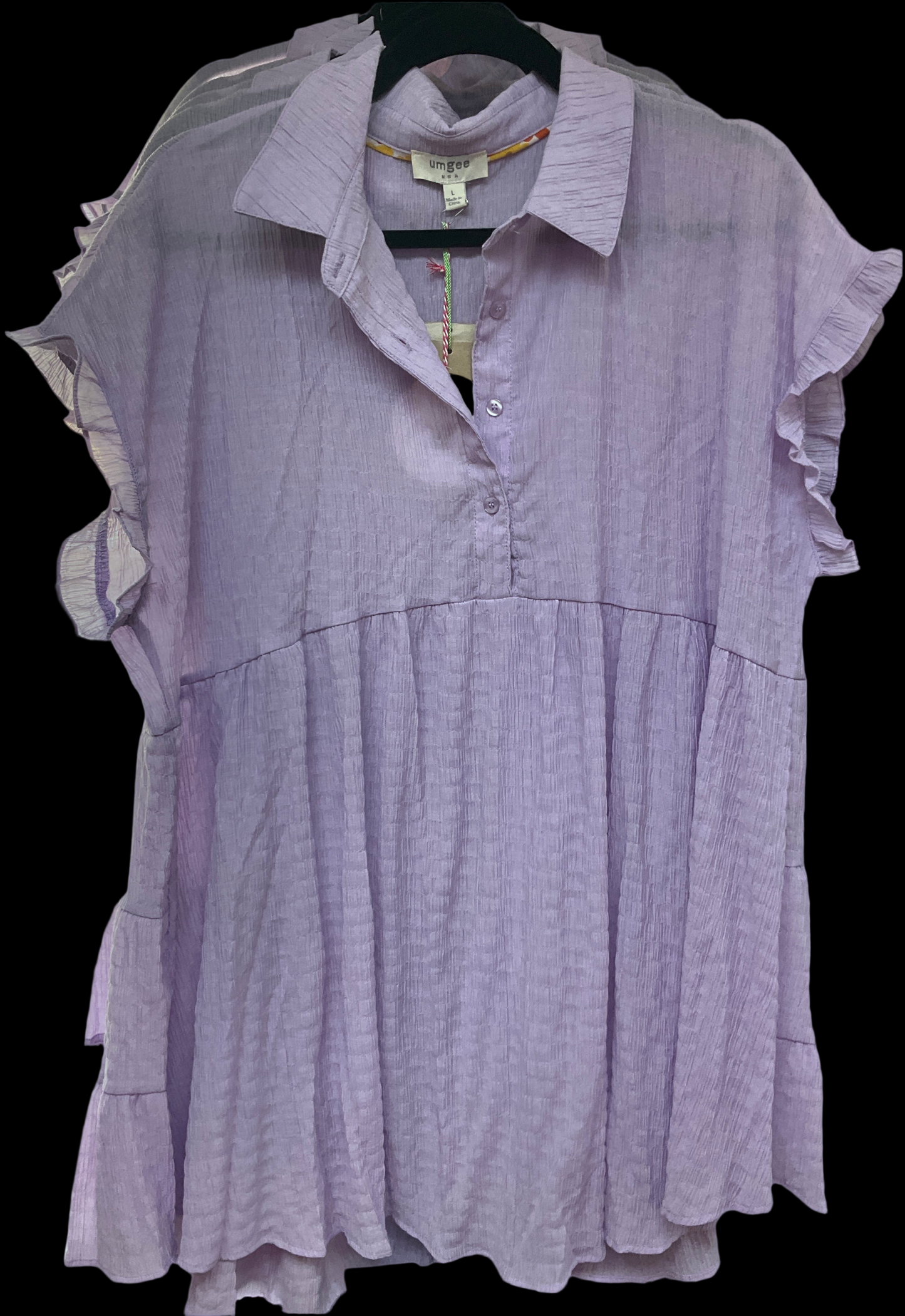 Lavender Textured Baby Doll Top