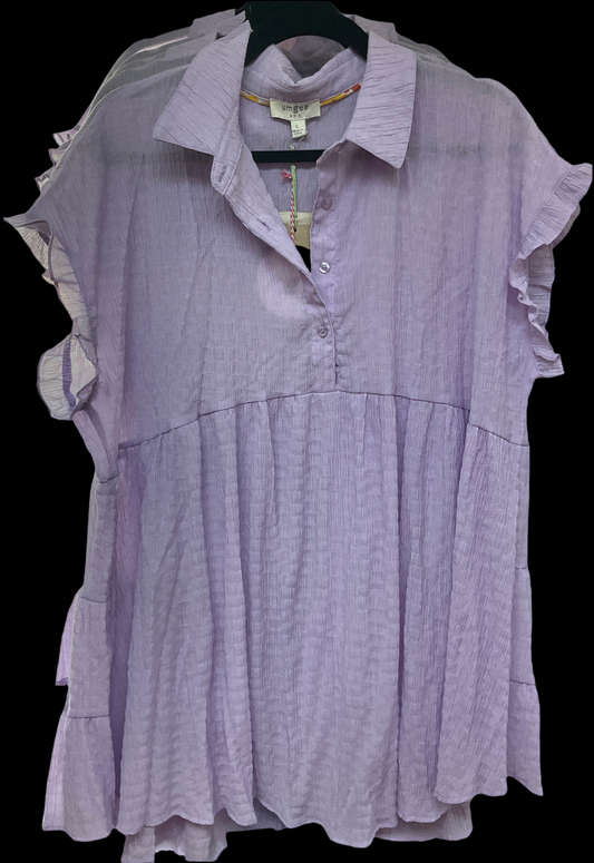 Lavender Textured Baby Doll Top