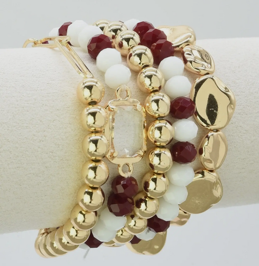 CCB Multi Strand Bead Bracelet Set