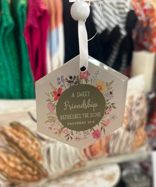 Scripture Window Charm - Proverbs 27:9