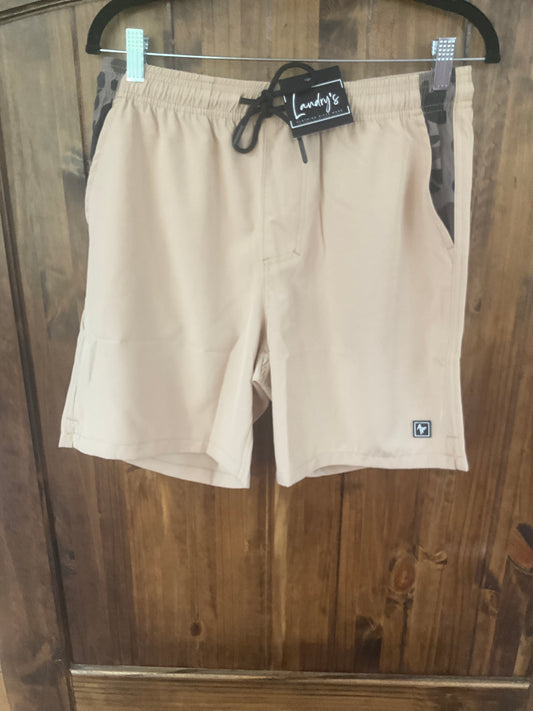 American Fetcher Khaki Duck Camo shorts