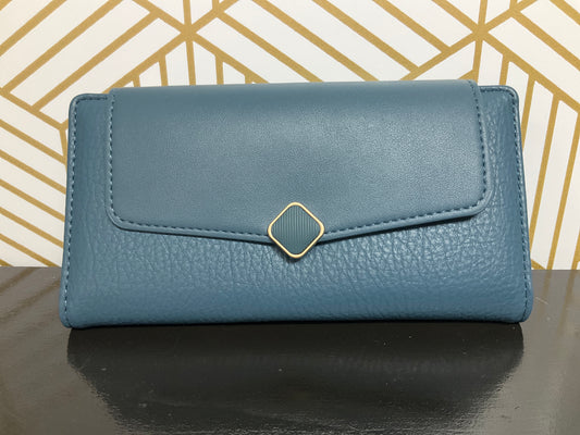 Linda Large Zip & Fold Wallet-blue