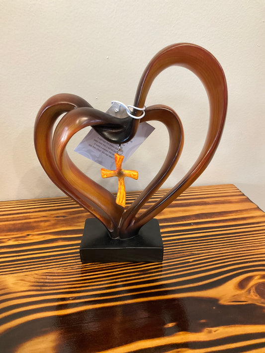 Marriage Takes Three Cross Figurine