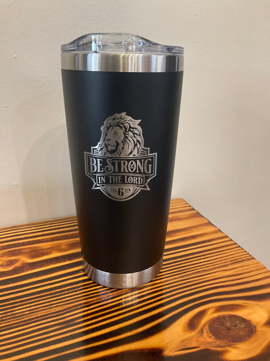Tumbler black-Be Strong In the Lord