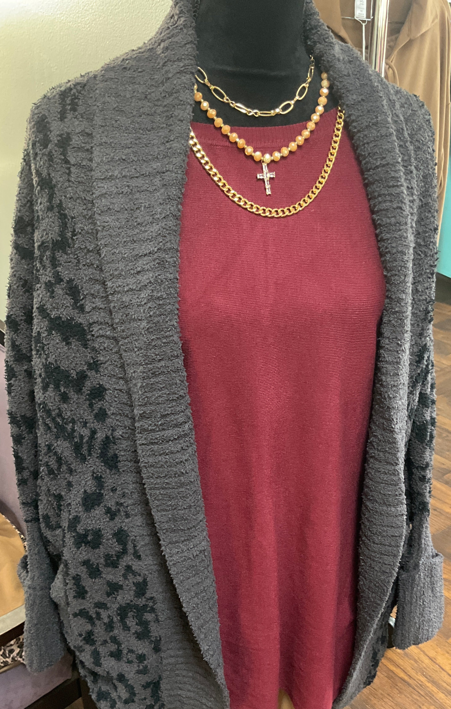 Black/Gray Cardigan