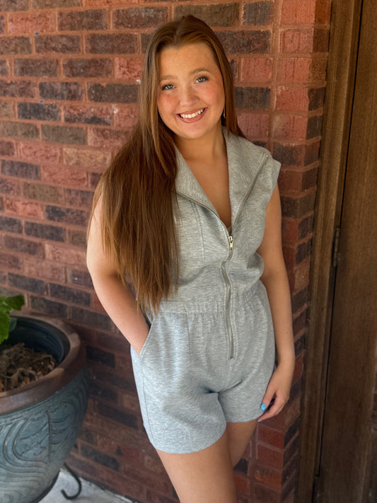 Front Zip Romper
