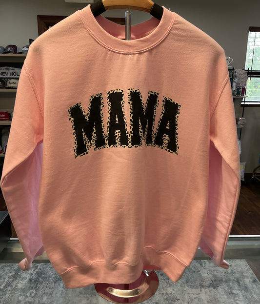Mama Leopard Black Sweatshirt