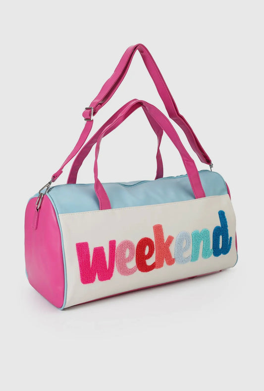 Weekend Embroidery Duffle Bag