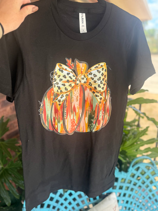 Gold Glitter Pumpkin Tee