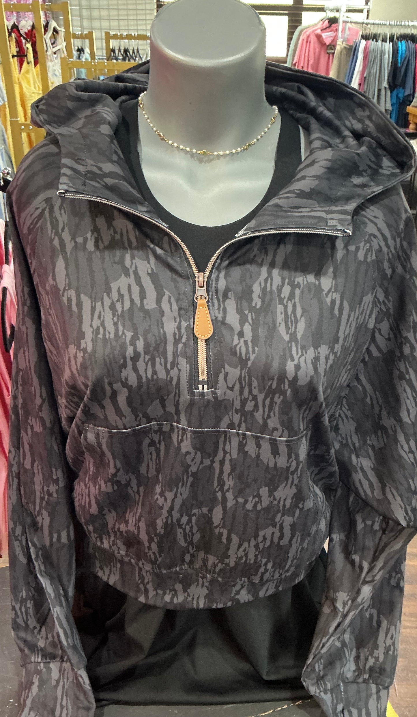 Quarter Zip Pullover In Blackout Birch Camo