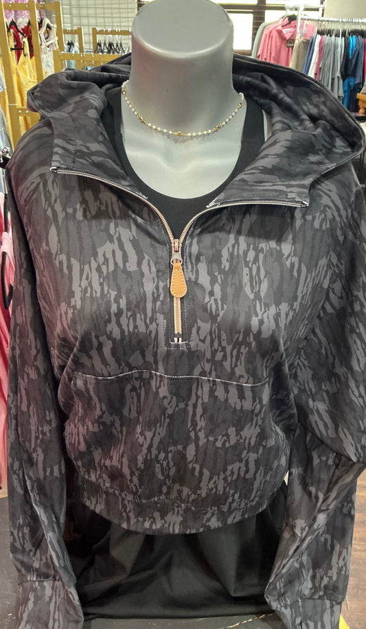 Quarter Zip Pullover In Blackout Birch Camo