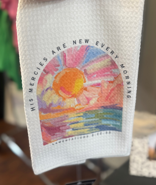 His Mercies are New Every Morning Kitchen Dish Towel