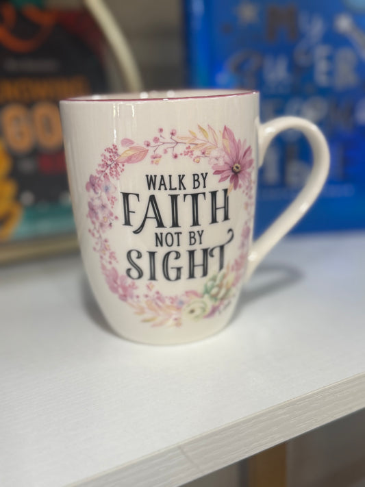 Mug Pink Wreath Walk by Faith