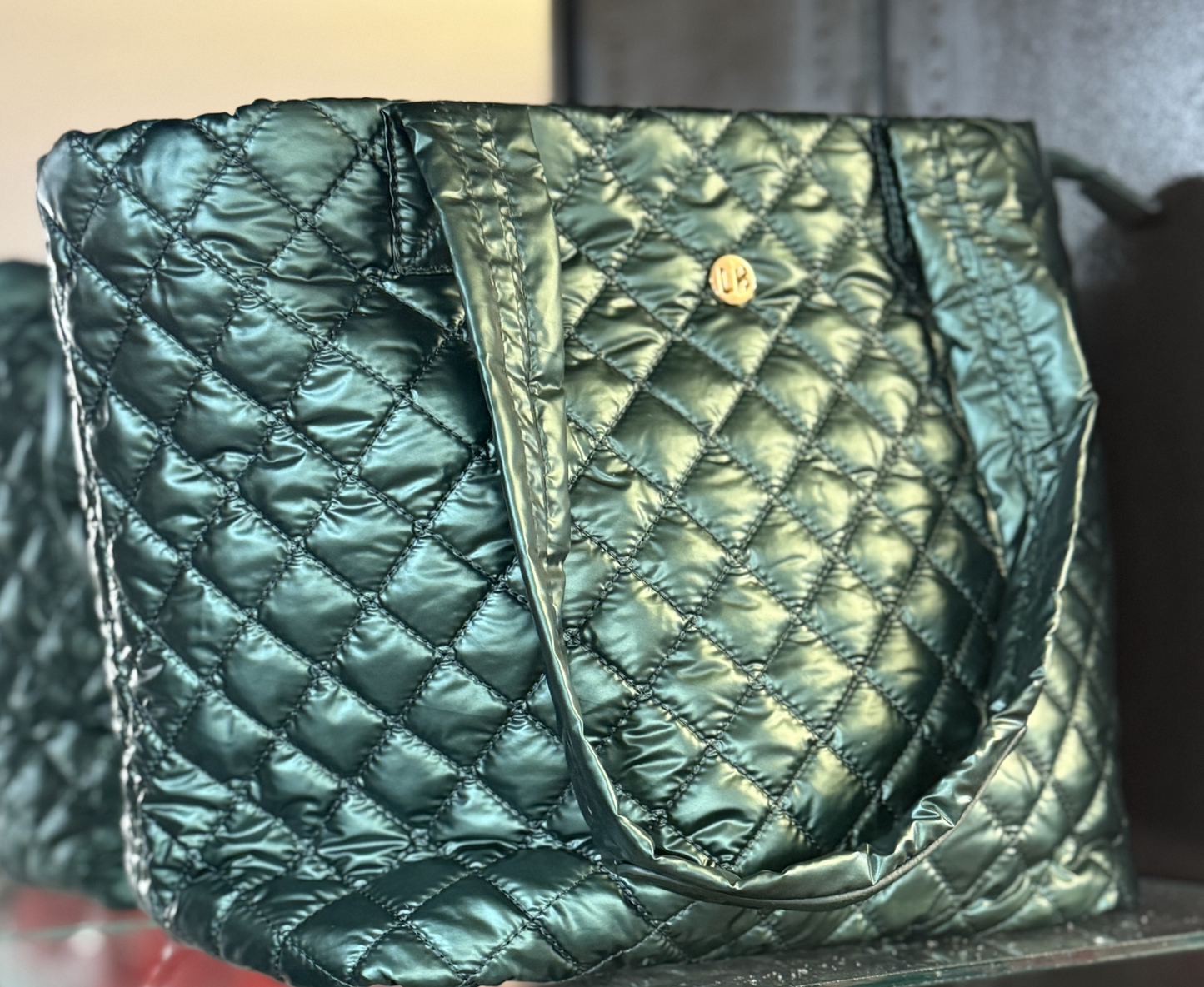 Debra Diamond Quilted Pine Tote