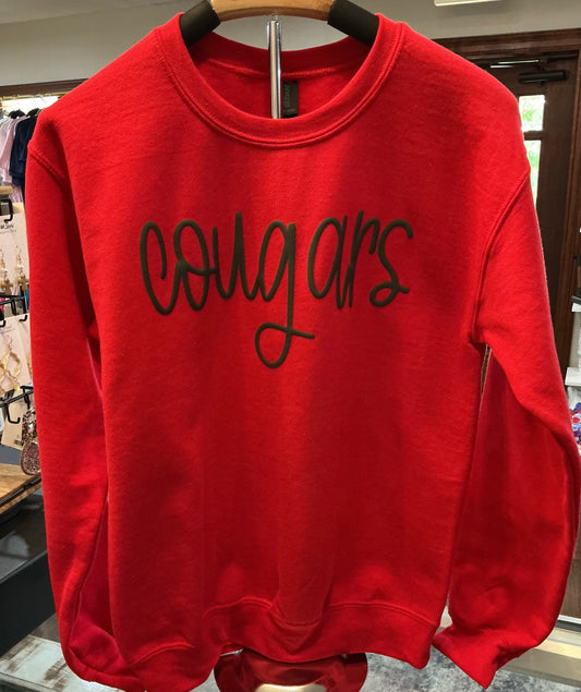 Cougars Black Puff Sweatshirt
