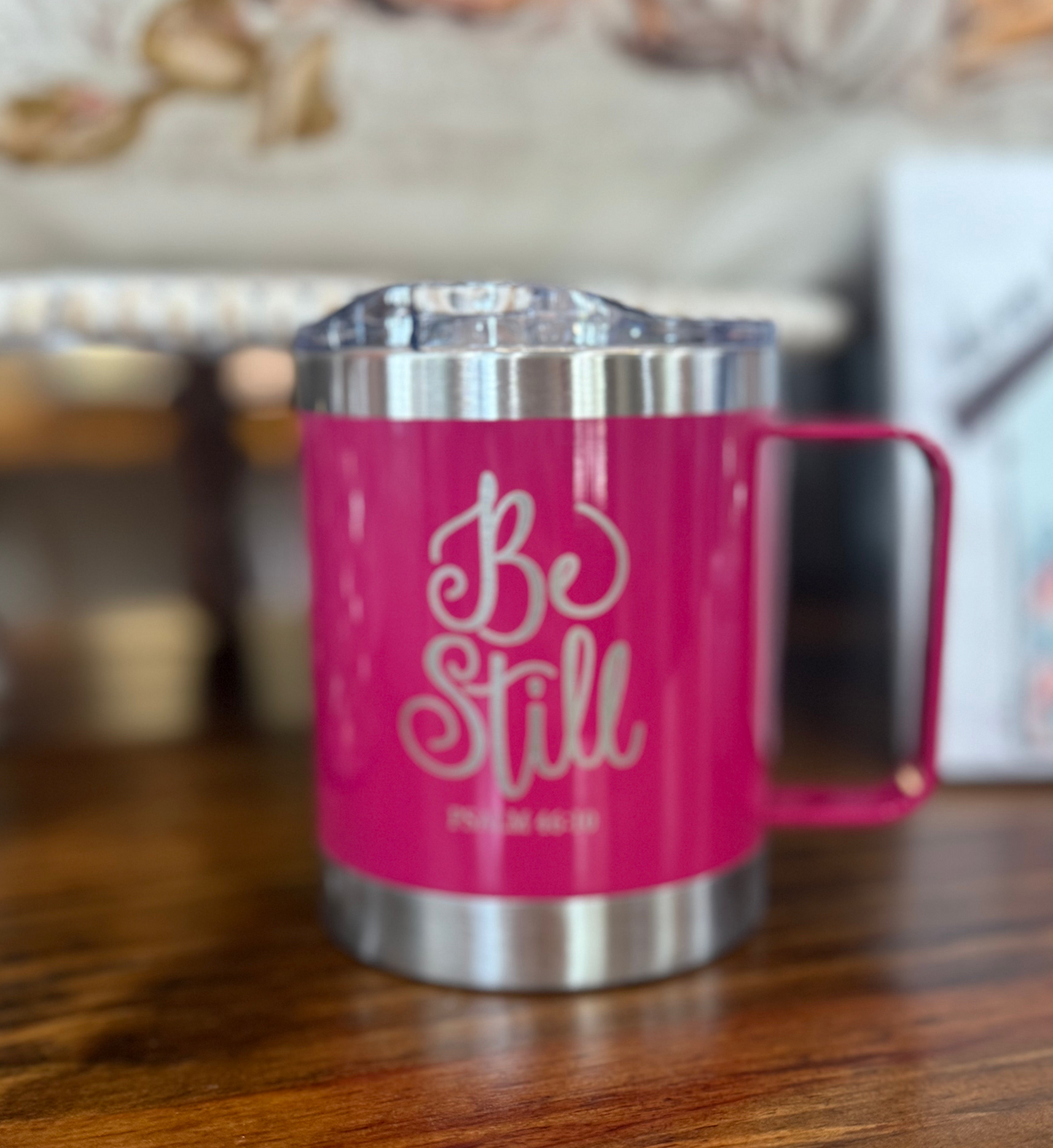 Be Still/Psalm 46:10. camp pink ss mug