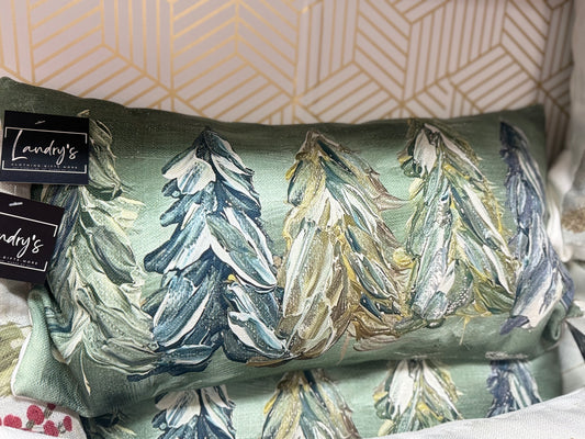 Emerald Trees Lumbar Pillow