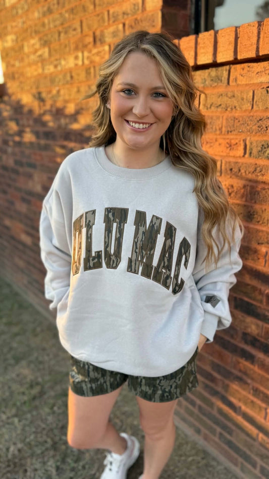 Lulu Mac Greige W/ Mossy Oak Bottomland Sweatshirt