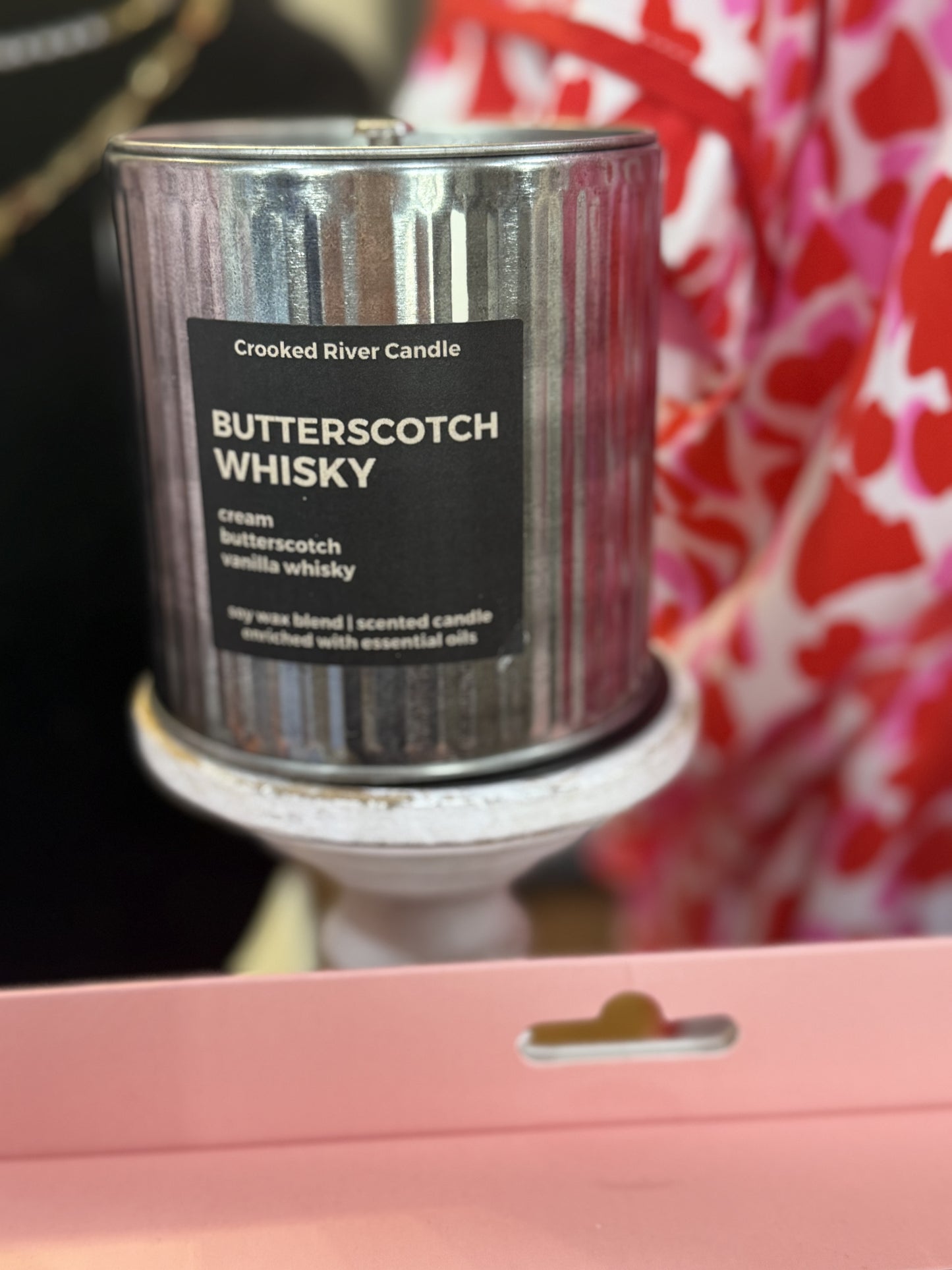 Butterscotch Whisky Rustic Tin Candle