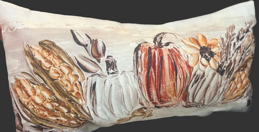 Corn & Pumpkin Lumbar Pillow