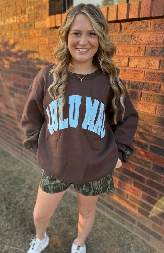 Lulu Mac Brown & Light Blue Sweatshirt