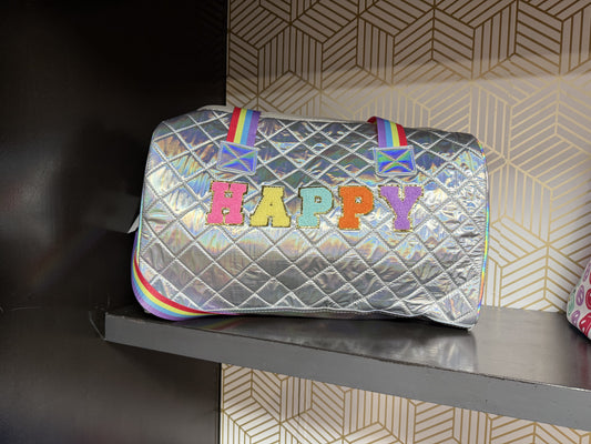 Silver Happy Weekender Duffel Bag