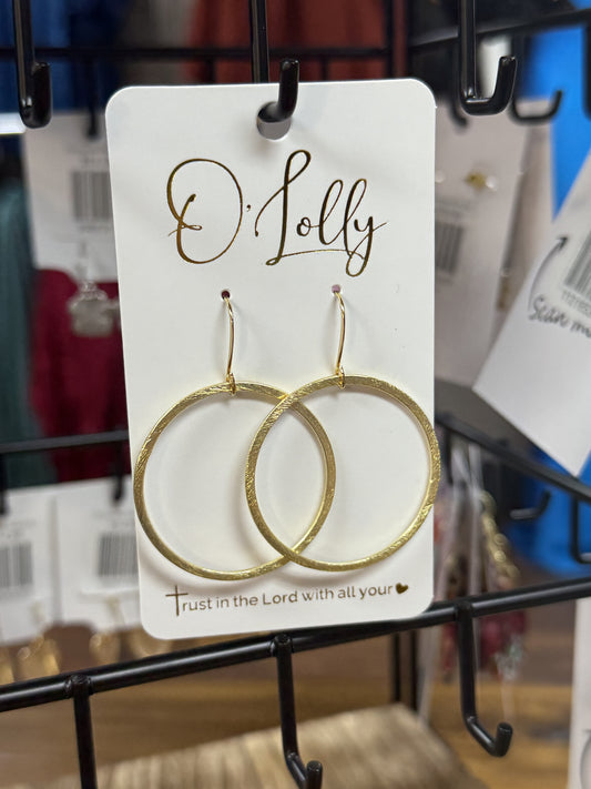 O'Lolly Gold Circle Earrings