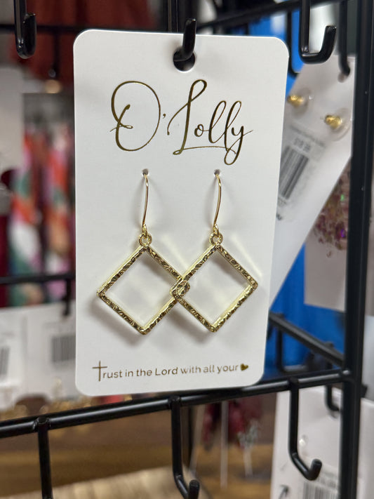 O'Lolly Diamond Gold Earrings