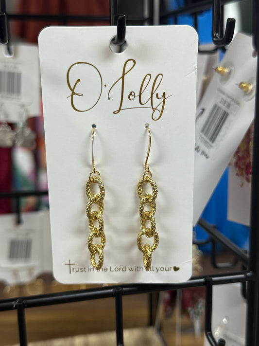 O'Lolly Gold Chain Earrings