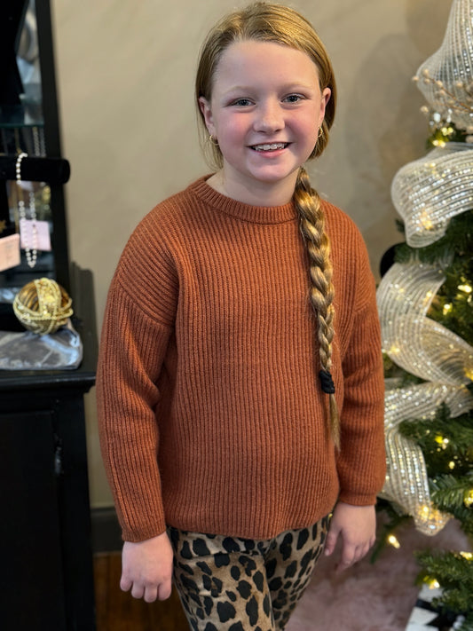 Girls Rust Sweater