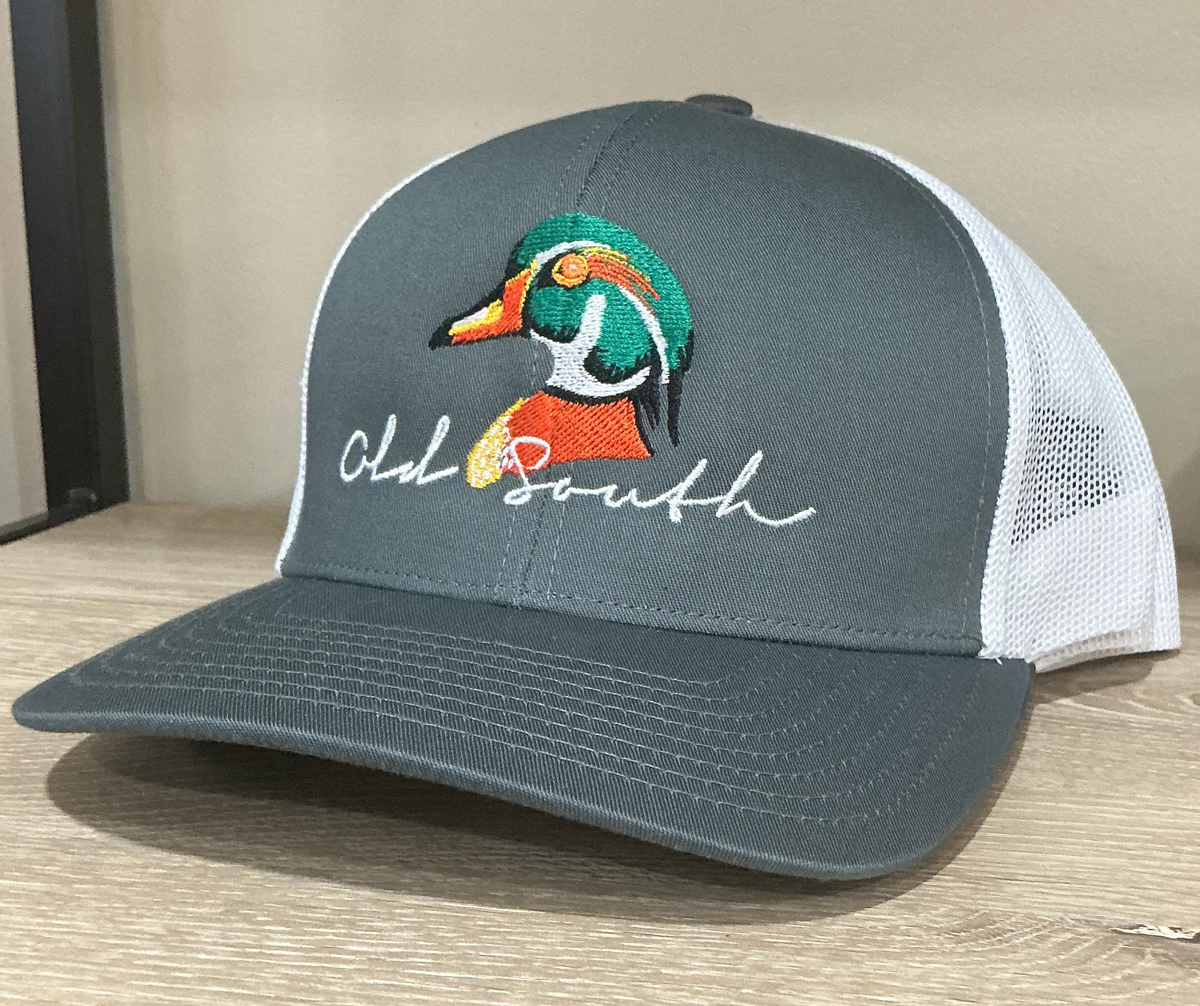 Old South Wood Duck-Trucker Hat-Graphite/white
