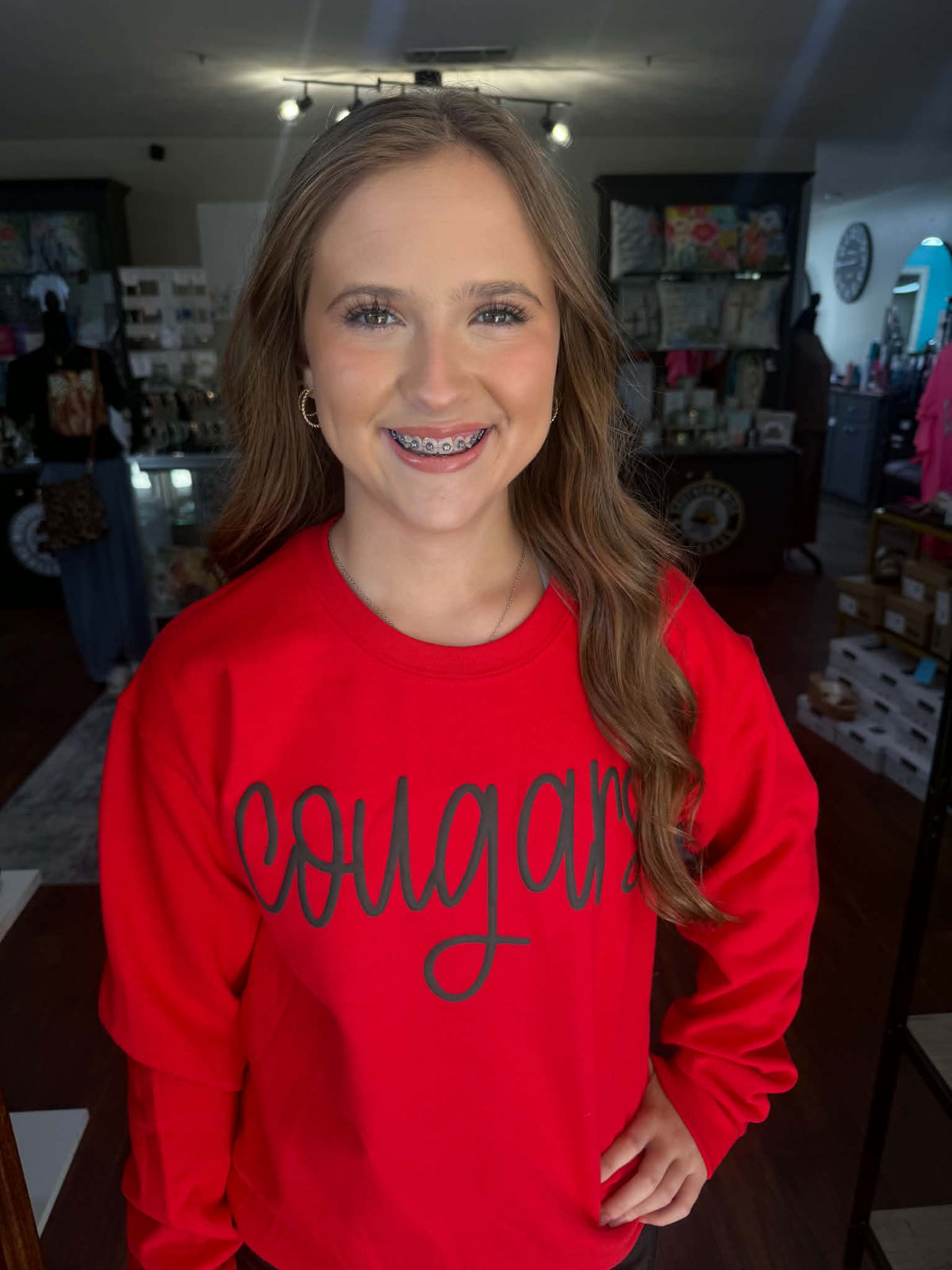 ‘Cougars’ Black Puff Sweatshirt