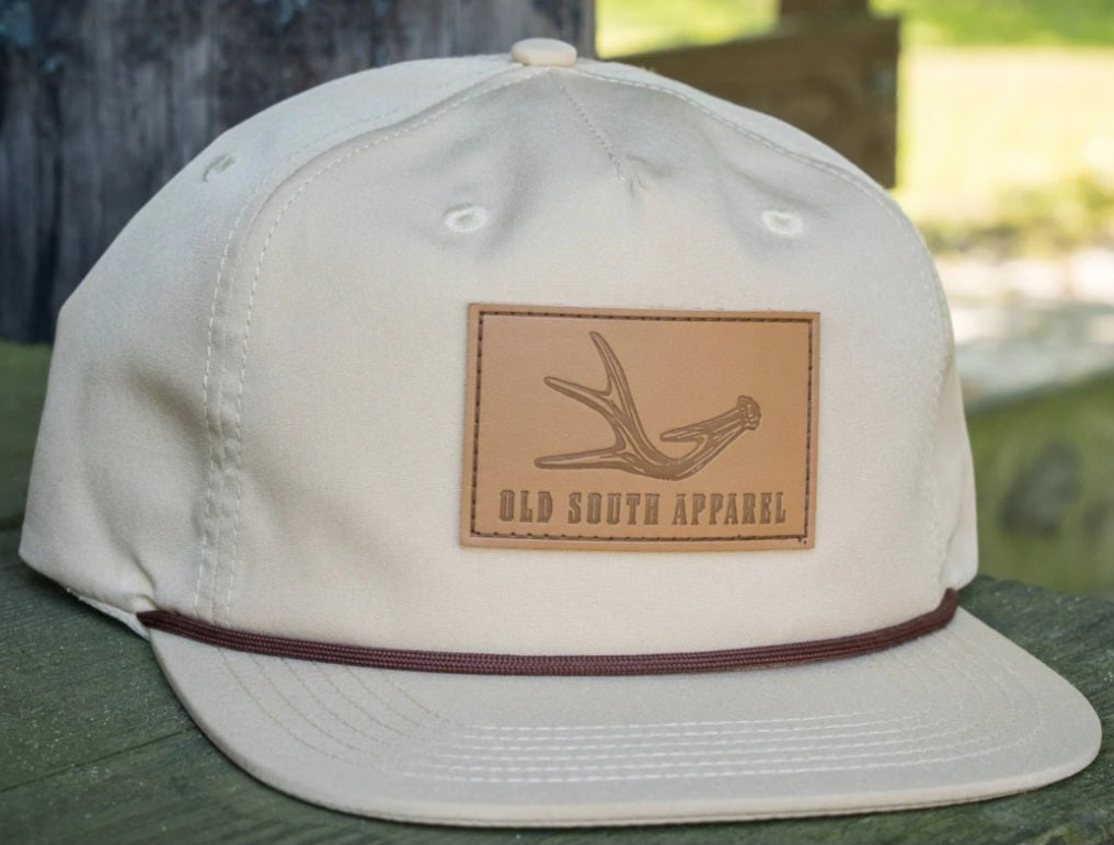 Single Antler Leather Patch Hat