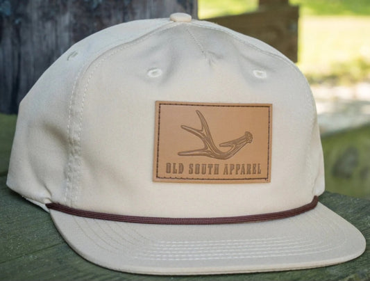 Single Antler Leather Patch Hat