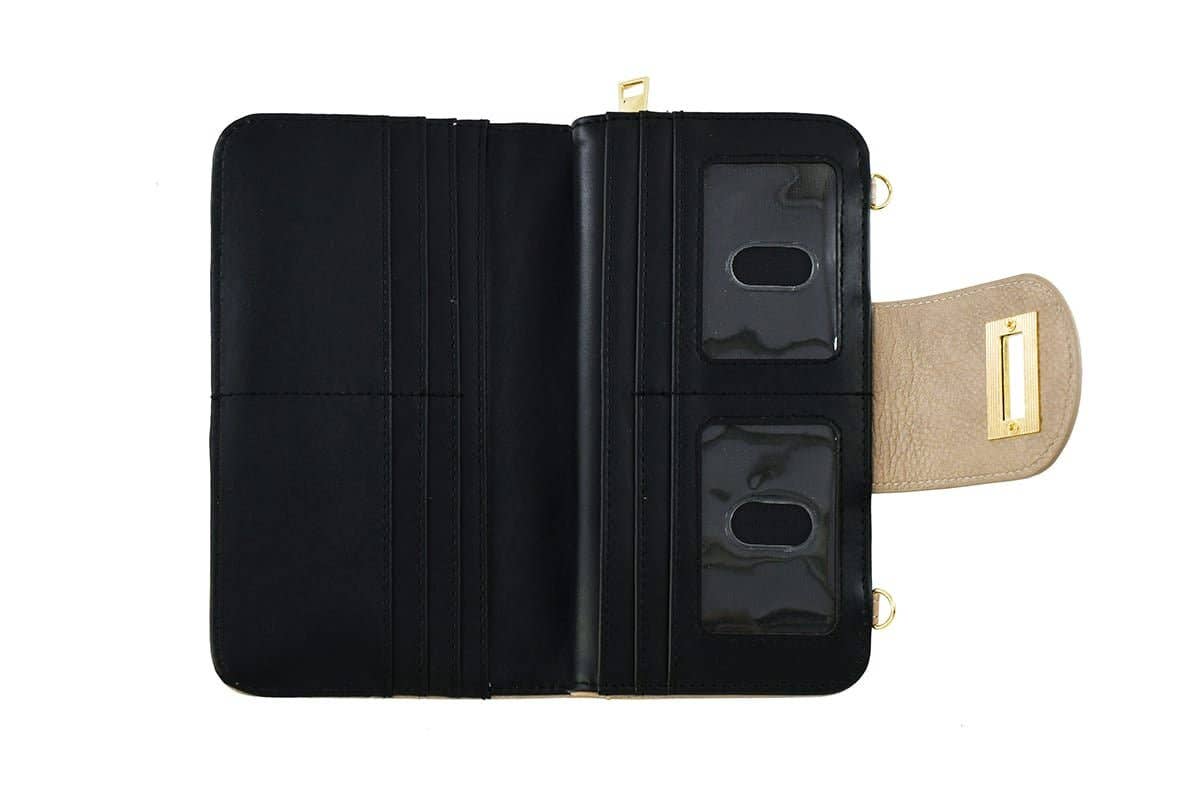 AD041 Turn Lock Crossbody Wallet