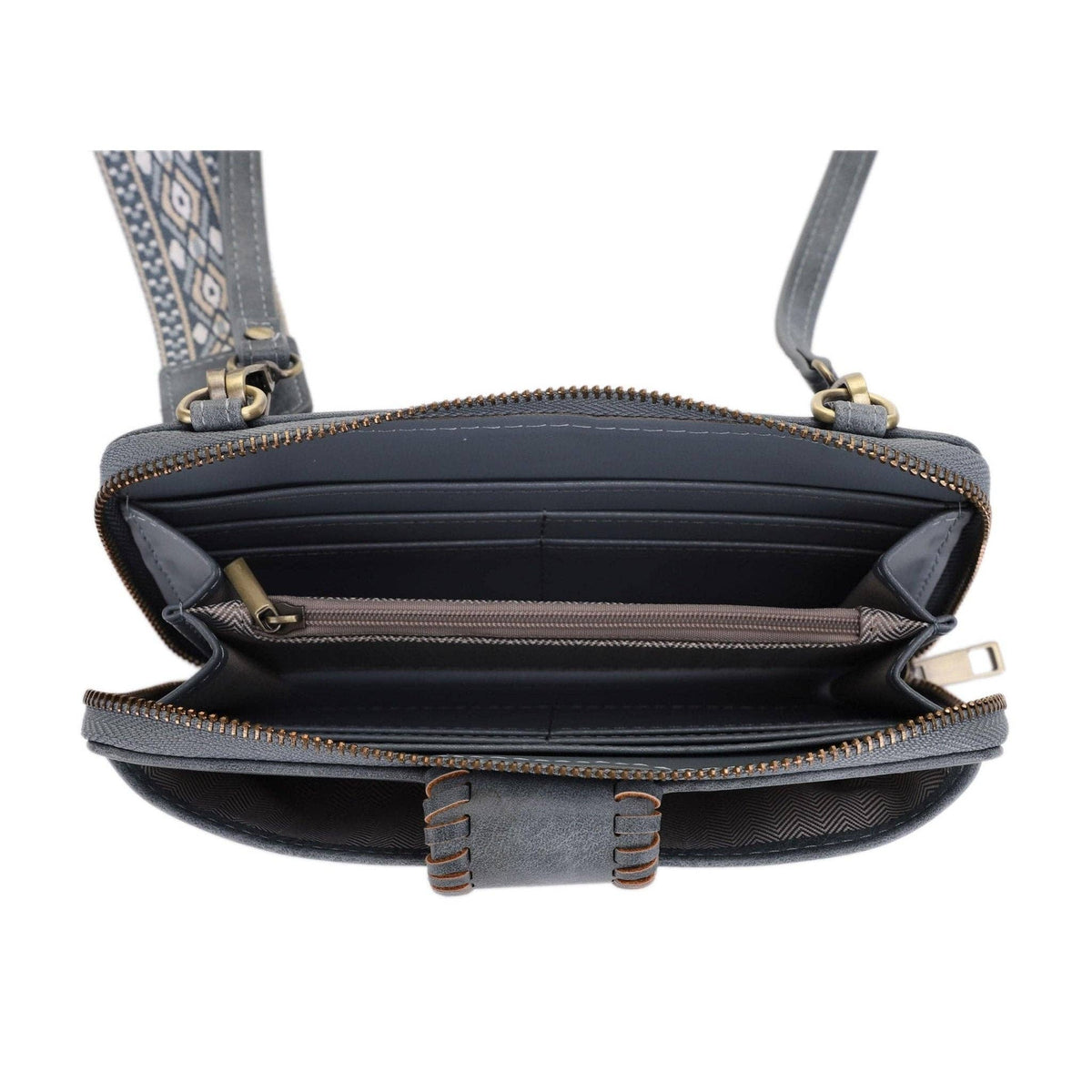 SV32087WW Jolie Crossbody Wallet With Boho Wrist Strap