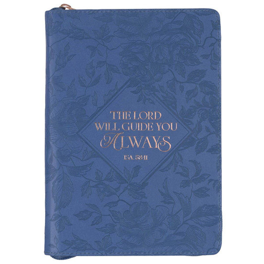 Journal Classic Zip Blue The Lord Will Guide Isa. 58:11