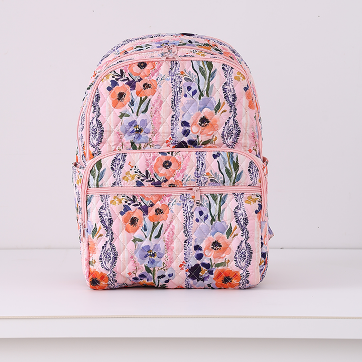 Quilted Full Size Backpack Petal Path