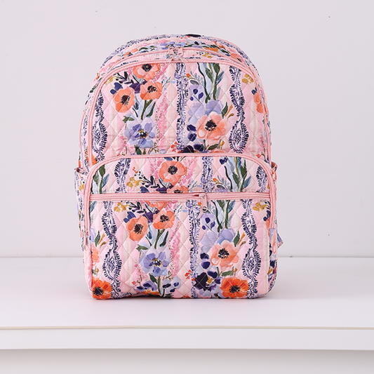 Quilted Full Size Backpack Petal Path