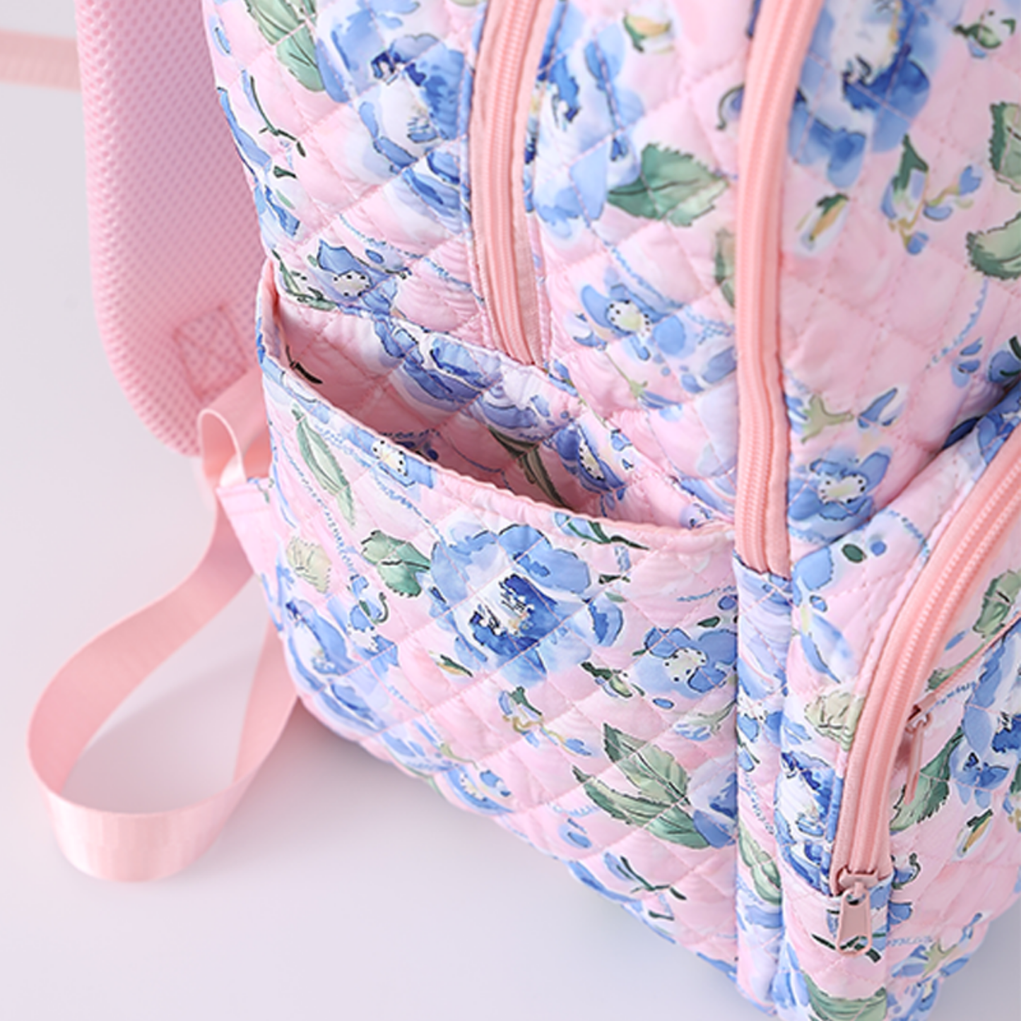 Quilted Full Size Backpack Bluebell Voyage