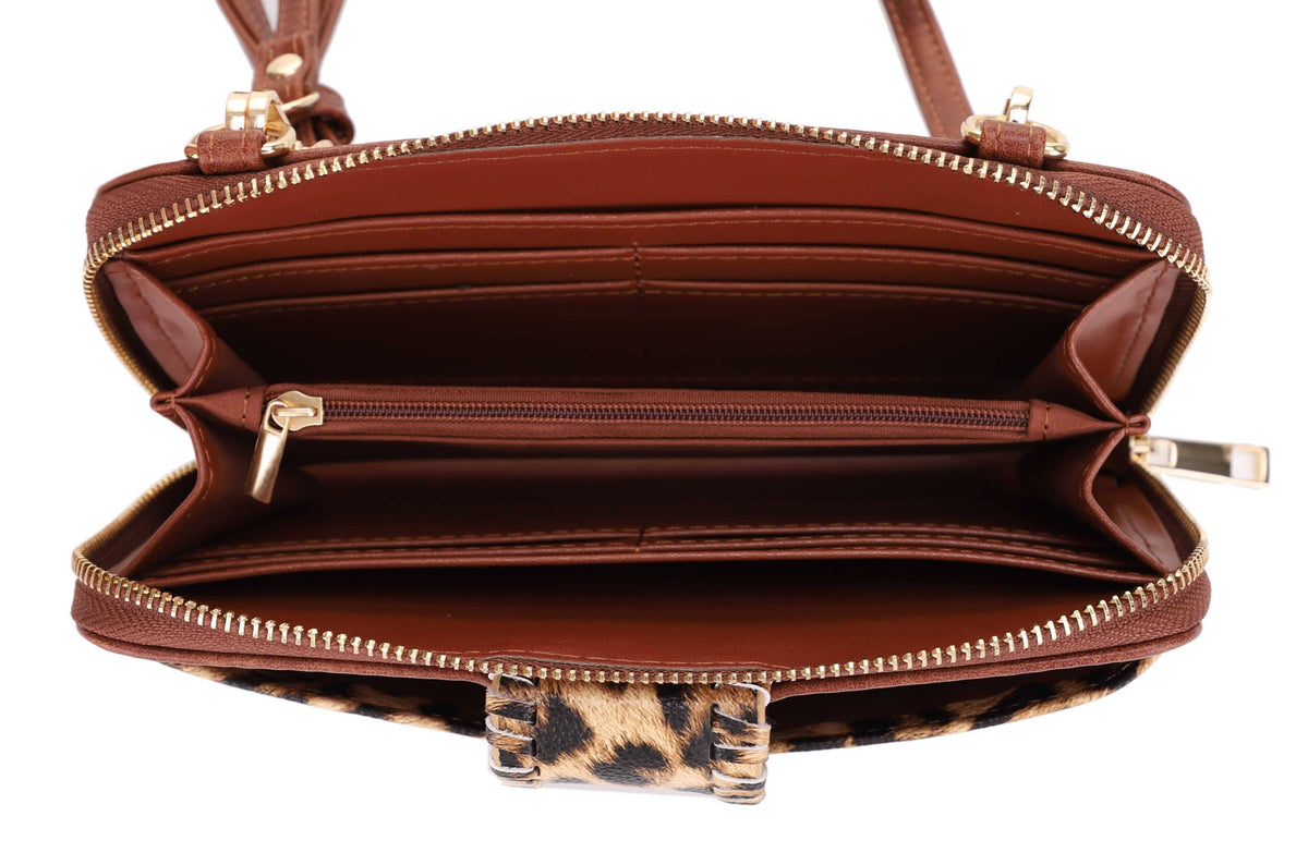 EJ60112PL Leopard Crossbody Wallet