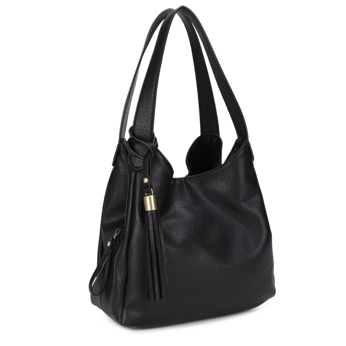 LP15518 Isela Three Compartment Tote Bag With Tassel