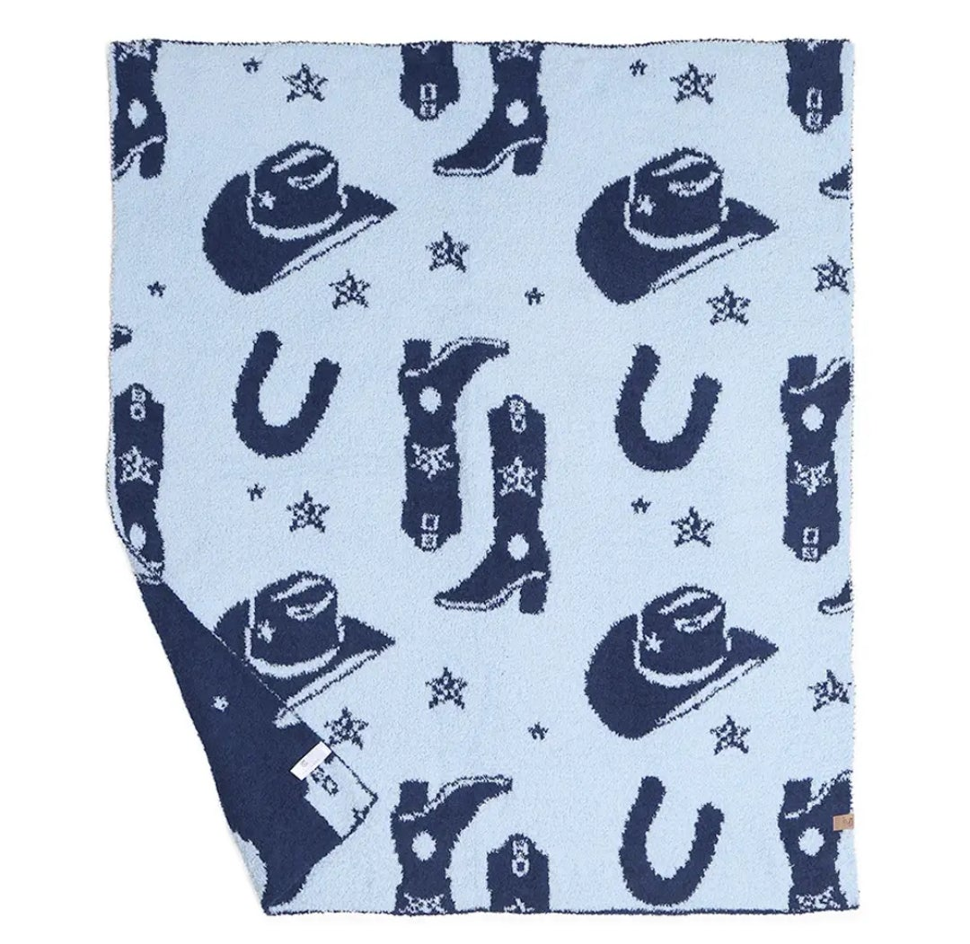 Kid's-Cowboy Reversible Kids Throw Blanket