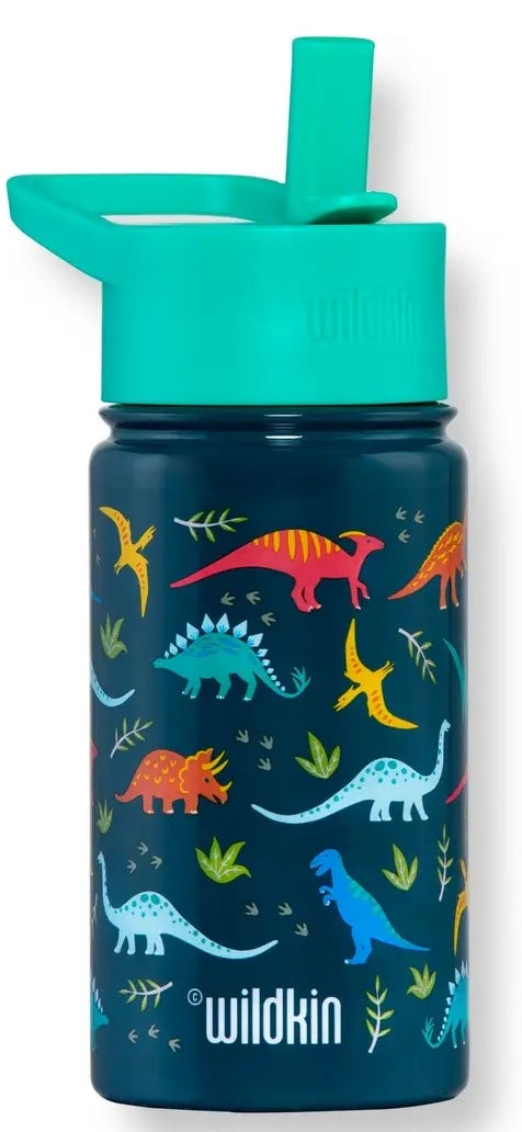 Jurassic Dinosaurs-14 oz Stainless Steel Water Bottle