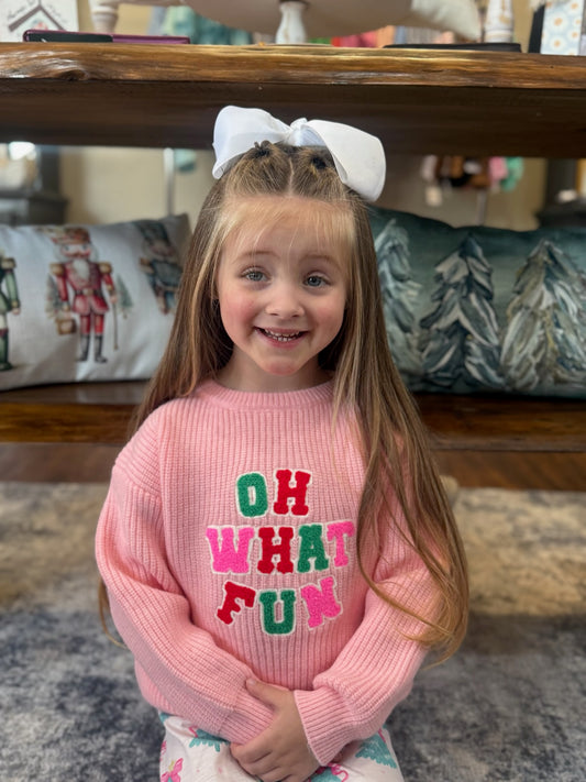‘Oh What Fun!’      knit sweater