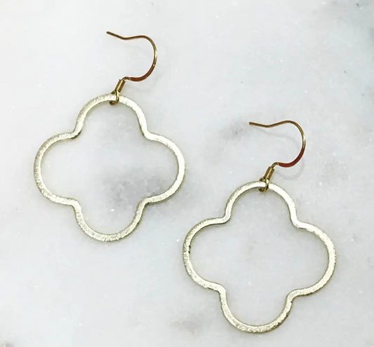 Gold Clover Earrings