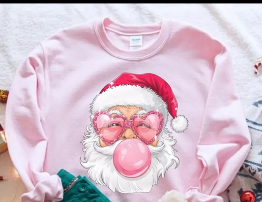 Bubble Gum Santa Sweatshirt