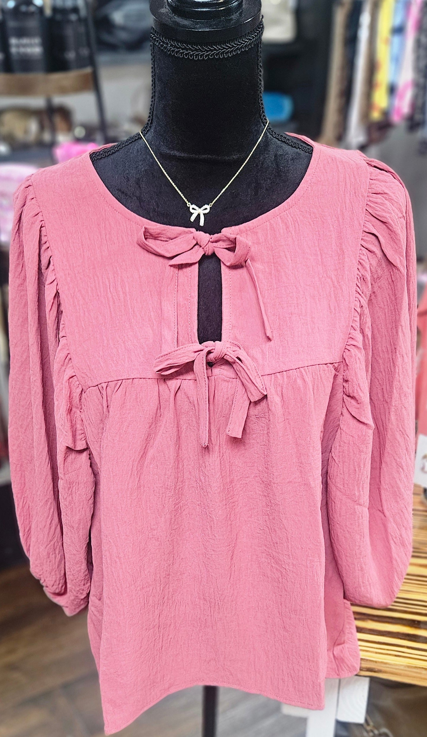 Solid Airflow Batwing 3/4 Sleeve Top
