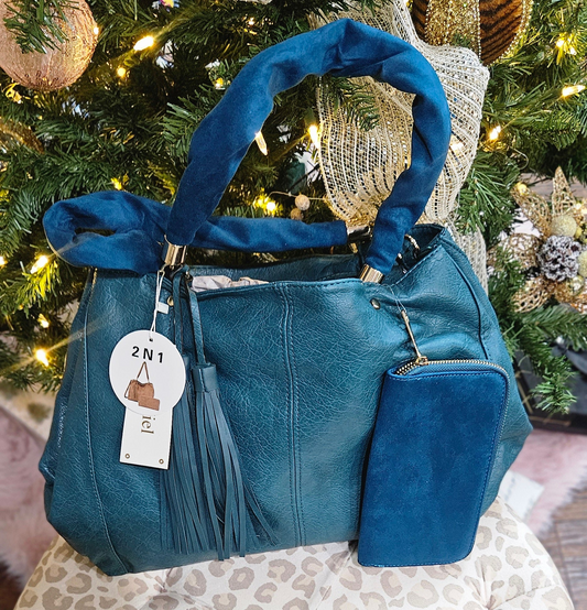 Large Hobo Purse Handbag w/ Wallet