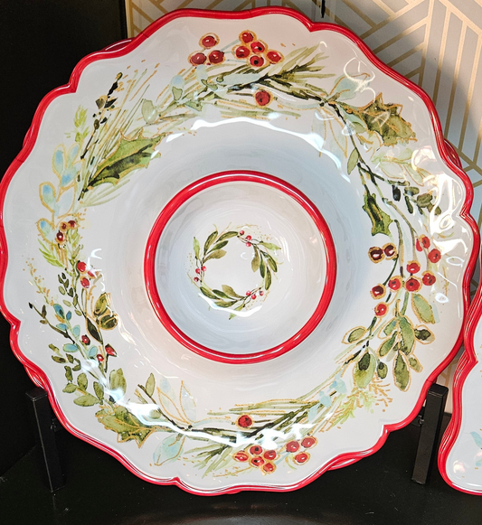 Christmas Melamine Chip and Dip
